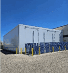 Blue Outside Building